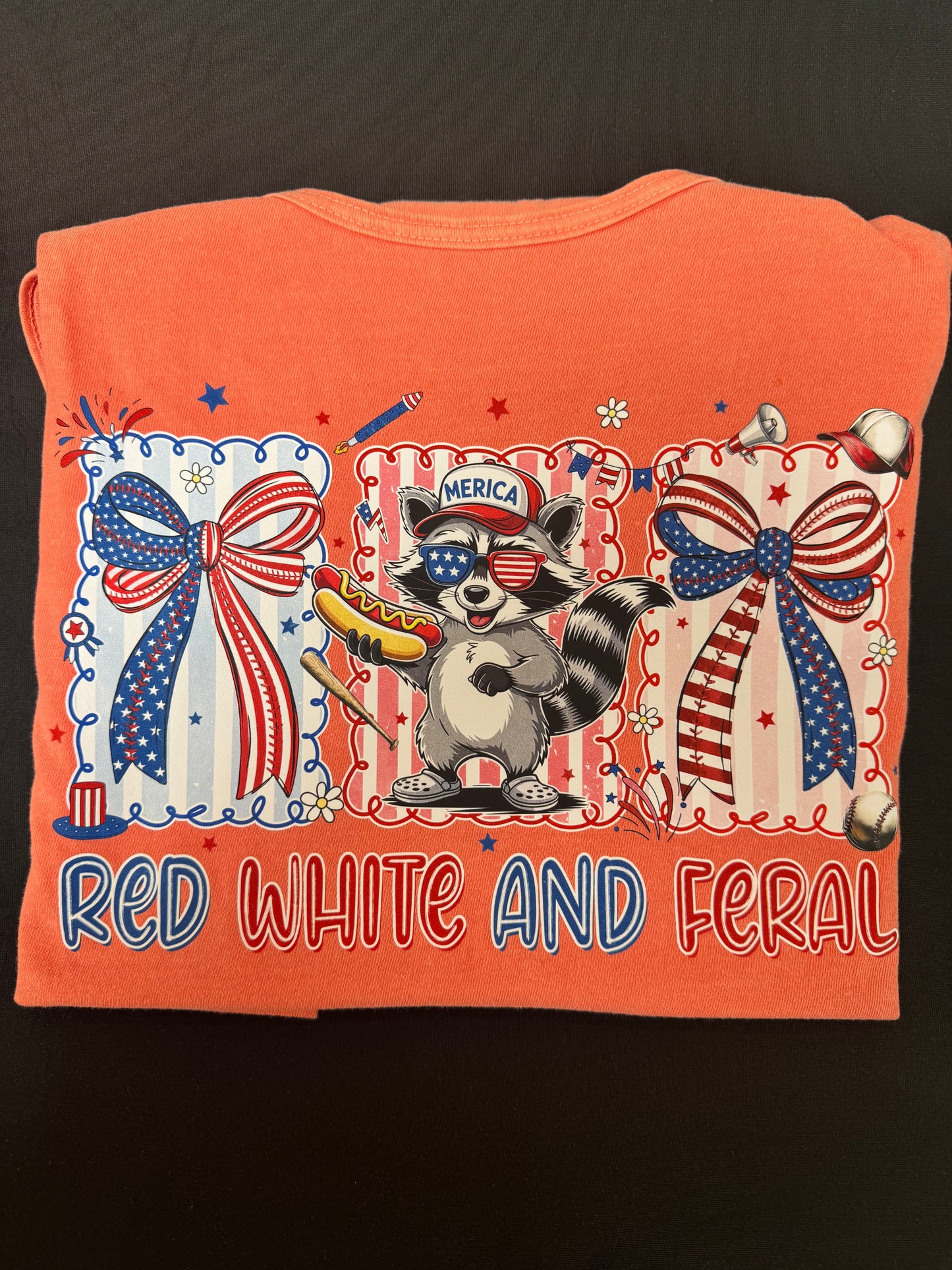 Red white and Feral Tank Top