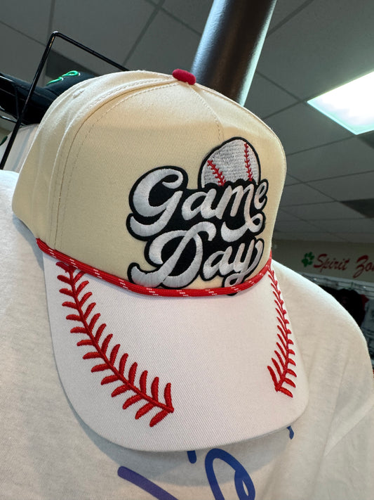 Game day baseball canvas hat