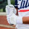 Marucci, Signature Full Wrap Batting Gloves, White, MBGSGN3FW-W/W